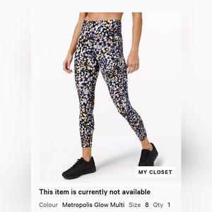 Lululemon Fast and Free 25 inch -Nulux Fabric. NEVER WORN WITH TAGS